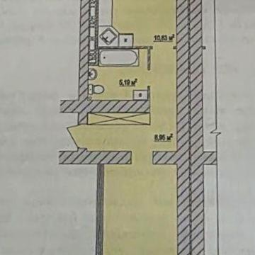 1 кім квартира розпашонка 46,1 м2 ЖК Сади Вишневі, не кутова ЖК Сади Вишневі