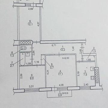 Продам трикімнатну квартиру , ж/м Придніпровськ