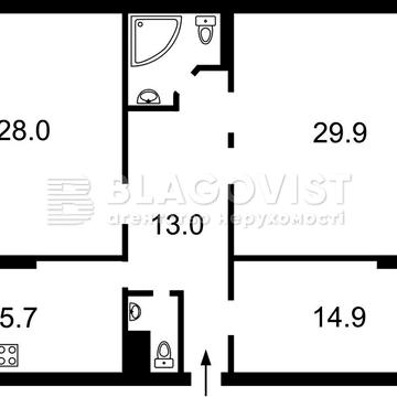 Продаж 3-к квартири Микільсько-Слобідська, 2б Лівобережна р.Дніпро