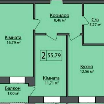 2 кімнатна квартира ЖК "GRAND Липини" /єВідновлення ЖК GRAND Липини