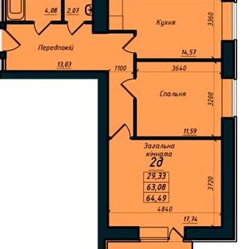 Продаж 2к Квартира Джохара Дудаєва (Нікітченка) вулиця ЖК ул. Джохара Дудаева, 3