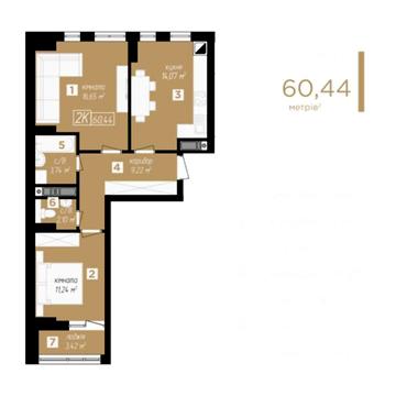 Продаж 2к Квартира Надрічна вулиця ЖК Kniahynyn-Center