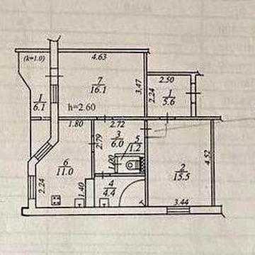 Квартира 2-х кімнатна . Лівобережний -3