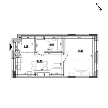 Продаж 1к Квартира 42.17 кв.м вулиця Стрийська