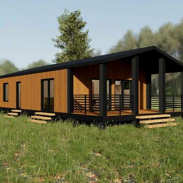 Модульний будинок 72м2 під ключ. Каркасний дім з терасою