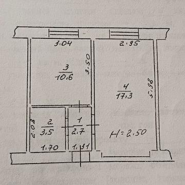 Продається однокімнатна квартира у центрі міста