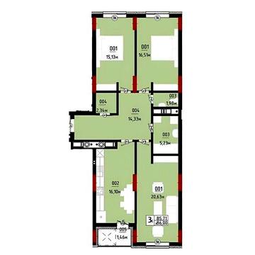 Продаж 3к Квартира Ленкавського вулиця ЖК Квартал №5