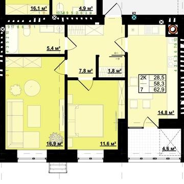 Продається 2 кім. ЖК Міленіум. Розтермінування ЖК Міленіум