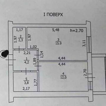 1к з частковим ремонтом. ПРОГРАМИ так. ЖК