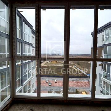 1к квартира 46,6 м² з гардеробною та панорамною лоджією