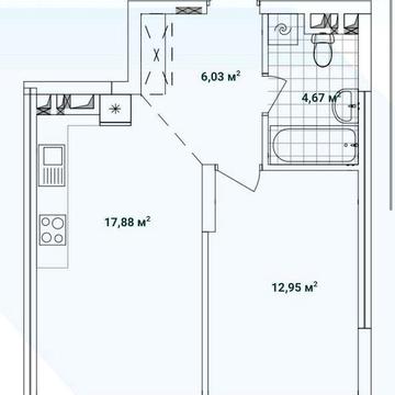 Без % Варшавський 3 буд. 10.4 планування 1С1 ЖК Варшавський 3