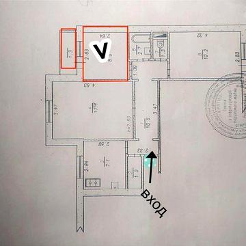 Квартира 3 кімнати 2/7 частки без посредников