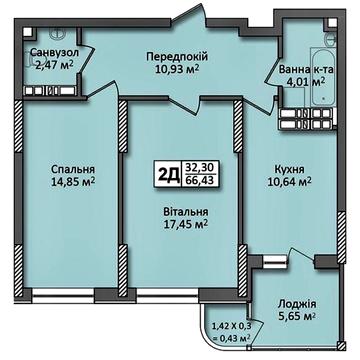 Продам 2х комнатную квартиру ЖК Министерский