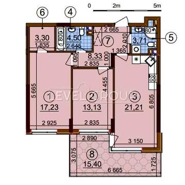 Продається 2к ( 76м2), ЖК Варшавський 2,БЕЗ %, низький поверх ЖК Варшавський