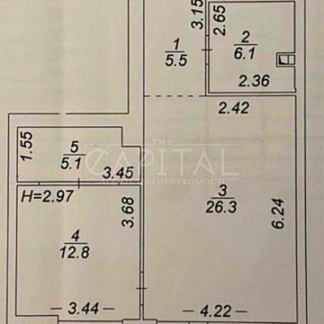 Продаж 1 кімнатної квартири в ЖК TRIIINITY, висота стелі 3.85м ЖК TRIIINITY