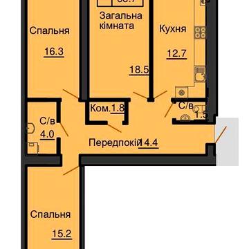 Стильна 3к квартира 89 м2 жк Софія Резиденс від Мартинова ЖК Резиденс