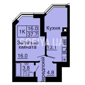 Терміново з документами 1 кім.кв. ЖК Софія Нова,Чабани, Теремки 52000₴ ЖК Sofia Nova