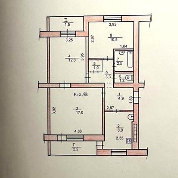 3-кімнатна квартира 64,9 м² під ремонт, Суха Балка