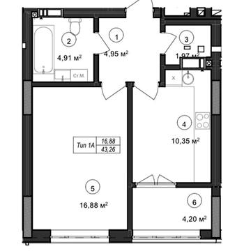 Продаж 1к Квартира Бабяка вулиця ЖК For Life