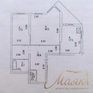 Продаж 3к. квартири 103м вул. Саперно-Слобідська, Голосіївський, Центр