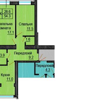 2-к квартира 54.3м2 в готовому будинку ЖК Софія клубний,  Єоселя АКЦІЯ ЖК Софія Клубний