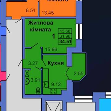 ‼️Сади-1‼️ 1 кк в новобудові, середній поверх, ціна нижче забудовника ЖК Героїв України 6А