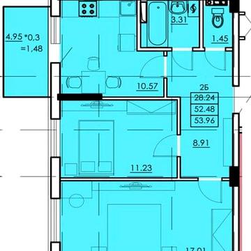 Продам 2-комнатную квартиру в новом ЖК на Сахарова — цена ниже рынка!