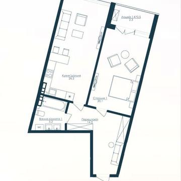 Лучшее предложение в Кандинском 1-к квартира дешевле чем у застройщика ЖК Кандинский