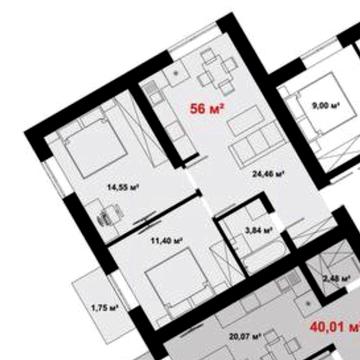 Терміново! 2 кім квартира у центрі , 3 поверх + балкон