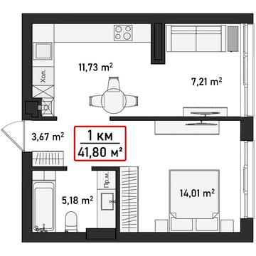 Квартира 41,8 м2 у новому ЖК Акварелі на Пасічній за акційною ціною! ЖК Акварелі