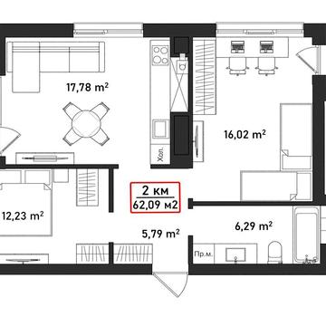 Квартира 62,09 м2 у новому ЖК Акварелі на Пасічній за акційною ціною! ЖК Акварелі