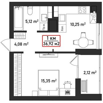 Квартира 36.92 м2 у новому ЖК Акварелі на Пасічній за акційною ціною! ЖК Акварелі