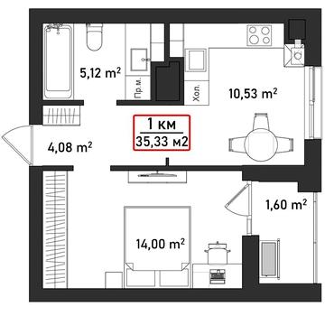 Квартира 35,33 м2 у новому ЖК Акварелі на Пасічній за акційною ціною! ЖК Акварелі