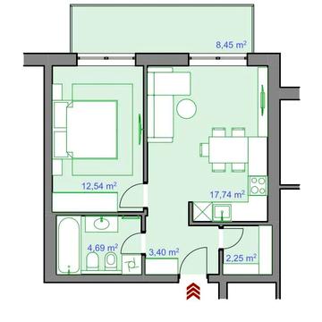 Продаж 1 кімнатна квартира ЧЕРНІВЦІ ЖК "ІТАЛІЙСЬКИЙ КВАРТАЛ" ЖК Італійський квартал