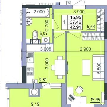 1-но кім. в Новобудові, без коміссій АН 0%