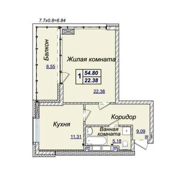Продаж 1к квартири 54,80 м2 ЖК Новопечерські Липки. Драгомірова 17 В ЖК Новоречерські Липки