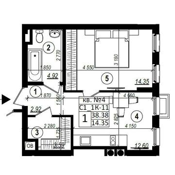 Продаж 1к квартири  м.Теремки 7хв  Газ (опалення та г/в ЖК Смарт Сіті