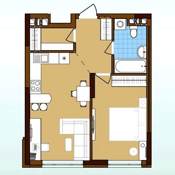 ЖК Варшавський 3 Новобудова 1к квартира переуступка буд 10.2 Гардероб ЖК Варшавський 3