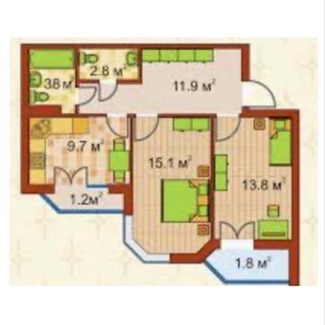 БЕЗ КОМІСІЇ! Велика 2к в гарній локації! 15хв до Києва