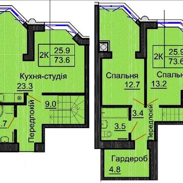 Дворівнева квартира ЖК Софія Резіденс Софіївська Борщагівка Радісна 6 ЖК Софія Резіденс
