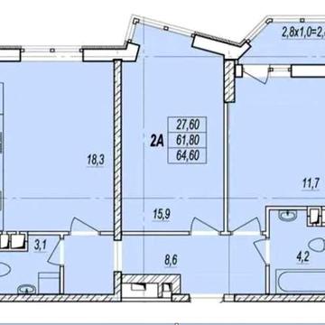 Продам 2-комнатную квартиру 
-  ЖК «Прохоровский квартал» ЖК Прохоровский квартал