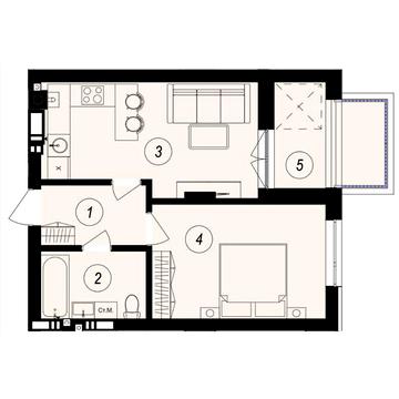 Продаж 1к Квартира Тлехаса вулиця ЖК GARDEN CITY