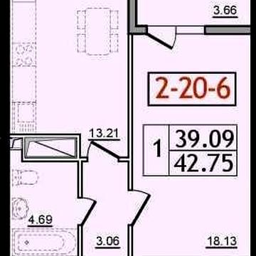 СРОЧНО !!! 1комн.квартира 43 м² от строителей, вид на город и море .