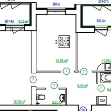 ЖК СКАЗКА 2-комн квартира 62м2 в Новострое MV ЖК СКАЗКА