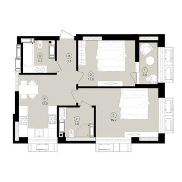 Вавилових 11, 2-кімн. 57 кв.м. Будинок на Вавилових, Дорогожичі Сирець