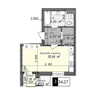 Продам просторную смарт квартиру 34,3 м в Odessa City на Промышленной ЖК Одеса сіті