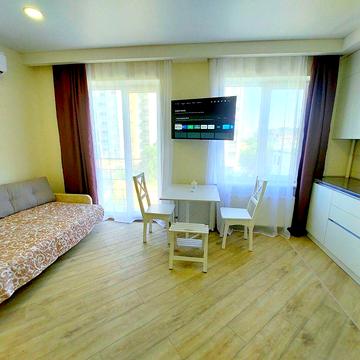 на 1-6мес‼️ 1-ком 7 ФОНТАНА‼️Новый дом‼️4эт/5эт кровать+диван+БАЛКОН