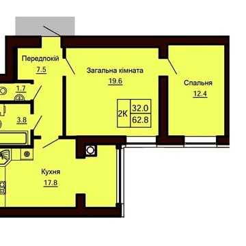 Ідеальне гніздечко для родини 2к   62 м2 Софія Резиденс з документами ЖК Резиденс