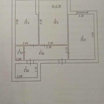 Терміново 2кімн.кв. під чистову обробку з газовим опаленням. 1 поверх