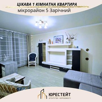 З видом на річку!  Велика 1 кімнатна квартирв на 5 Зарічному